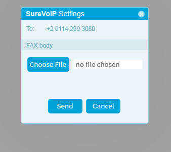 sure voip fax screen